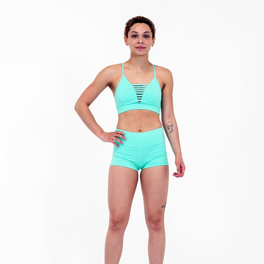 Evolution Sports Bra - Solid Mint - Lg - image 1